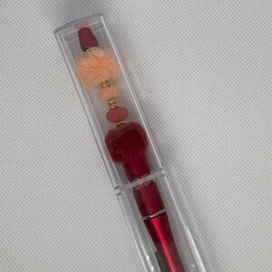 Hand Beaded Pen w/Display Box and Two Ink Refills
